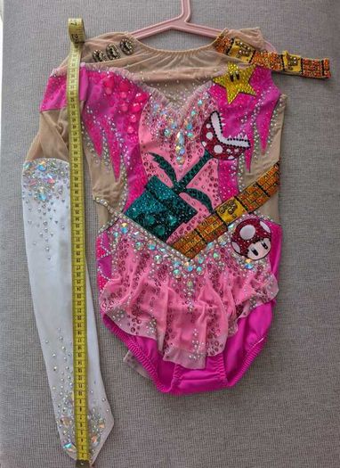 Super Mario rhythmic gymnastics leotard