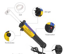EU Stock 1000W Flameless Electromagnetic Mini Induction Heater With 8 Pieces Coil Kits For Auto Use Bolt Remover