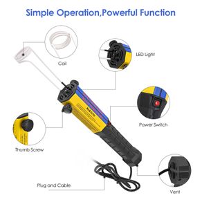 EU Stock 1000W Flameless Electromagnetic Mini Induction Heater With 8 Pieces Coil Kits For Auto Use Bolt Remover