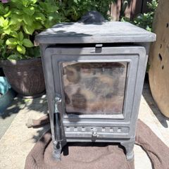 Cast iron stove.