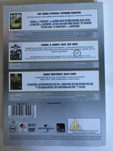 Trilogy Comedy Oldies Boxset (Marx Brothers, Laurel+Hardy, 3 Stooges) [Movie DVD] STILL SEALED