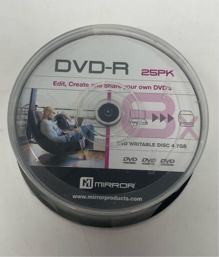 Mirror Dvd-R Spindle of 25 Writable Disc 4.7GB