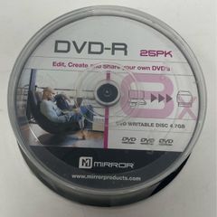 Mirror Dvd-R Spindle of 25 Writable Disc 4.7GB