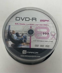 Mirror Dvd-R Spindle of 25 Writable Disc 4.7GB