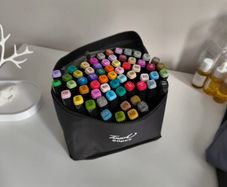 60 Dual tip Alcohol Coloured Markers Pen AIBAO