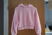 bershka pink thick fleece hoody