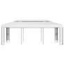 Gazebo with Double Roof 3x6 m White Image 2