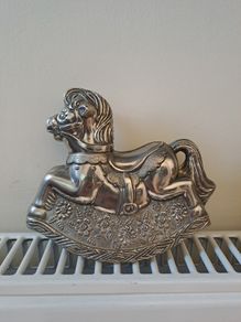 Vintage rocking horse coin box