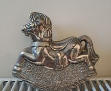 Vintage rocking horse coin box