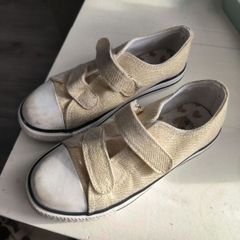 Girls Gold Glitter  Canvas Shoes