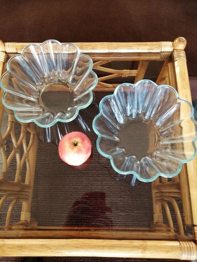 Pair of Fluted Glass Pyrex France Bowls