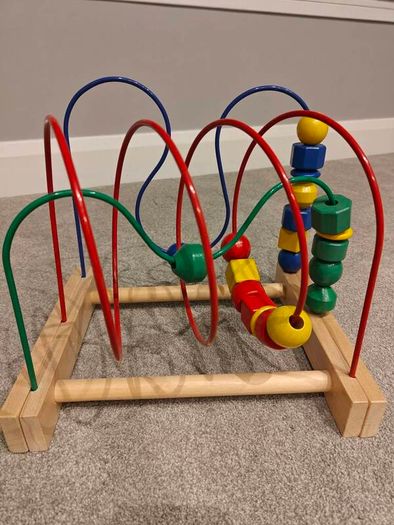 Ikea mula wooden bead Rollercoaster toddler toy