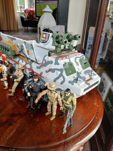 Vintage Lanard Armoured Personnel Carrier,with figures