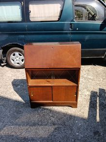 mid-century oak bureau