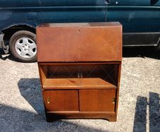mid-century oak bureau