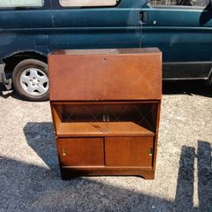 mid-century oak bureau