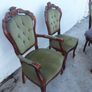Beautiful Italian design inlaid table with 6 chairs Including 2 carvers Image 7