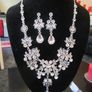 Bride's Designer Crystal Head piece Necklace and Earrings Image 2