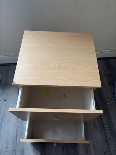 2 Drawer Bedside Locker / Small Storage Cabinet
