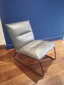 Chair grey faux leather