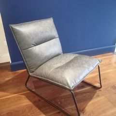Chair grey faux leather
