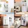 Freestanding Bathroom Storage Cabinet, Waterproof PVC Floor Cabinet with Drawer & Door, Organiser for Bathroom, Kitchen, Living Room, Office 75cm (H) x 34cm (W) x 24cm (D) Image 4