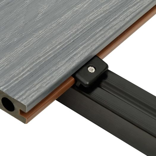WPC Decking Boards with Accessories Brown and Grey 16 m.sq 2.2 m