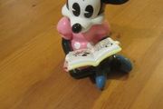 Vintage minni mouse reading, ceramic