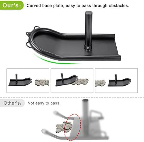 Weight Sledge for Workout and Fitness Strength Training - For Athletic Exercises, Speed Improvement, Easy Through Obstacles, Suitable for 1" Weight Plate