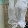 Hobbs sleeve less White Wrap Blouse Image 2