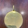 Vintage Celine Paris Triomphe Logo Green Enamel Medallion Pendant Image 2