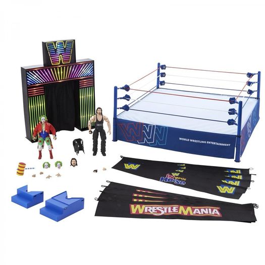 WWE Mattel Ultimate Edition ring with Ultimate Edition Savage