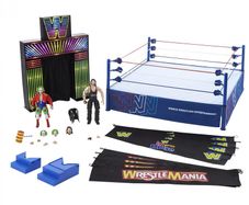 WWE Mattel Ultimate Edition ring with Ultimate Edition Savage