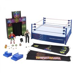 WWE Mattel Ultimate Edition ring with Ultimate Edition Savage