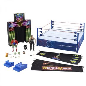 WWE Mattel Ultimate Edition ring with Ultimate Edition Savage
