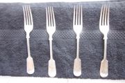 Four Nevada Silver D &amp; A (Daniel &amp; Arter) Forks