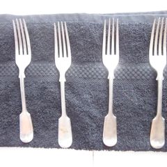 Four Nevada Silver D & A (Daniel & Arter) Forks