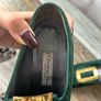Vintage Christian Dior green heels with gold buckle Image 7