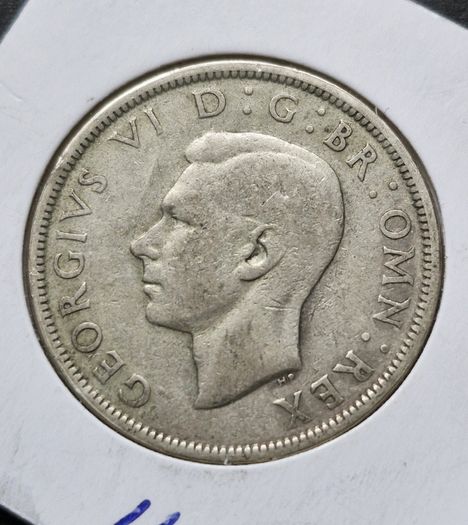 Great Britain 1942  King George VI  Silver .500 Half Crown Coin