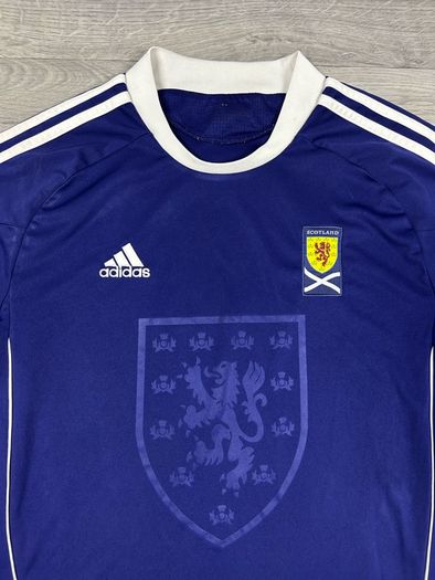 Vintage 2010 Adidas Scotland Long Sleeve Home Jersey Shirt Mens Medium