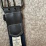 boys belt Abercrombie navy with leather 46cm Image 5
