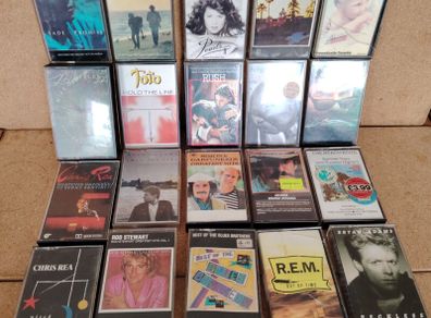 Classic Rock & 80s Pop Cassette Collection - 20 Albums (Van Halen, Beach Boys, Sade, Eagles)