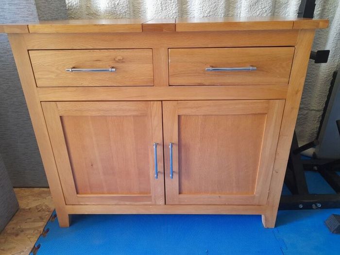 solid oak sideboard/ cabinet