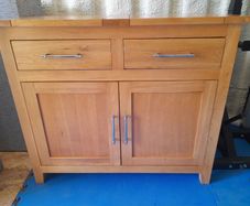 solid oak sideboard/ cabinet