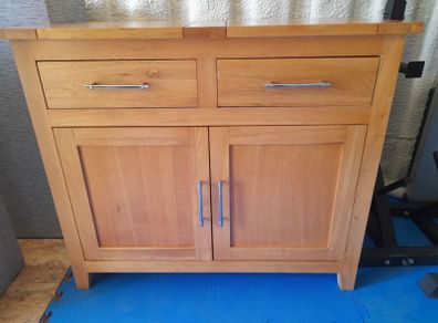 solid oak sideboard/ cabinet