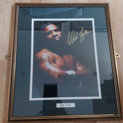 Autographed Mike Tyson 10x8 Photo Nicely Framed (Real Glass) Boxing Memorabilia with COA