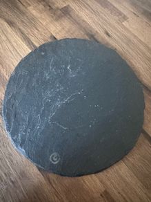 Black Slate Round Serving Board / Placemat