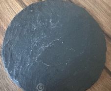 Black Slate Round Serving Board / Placemat