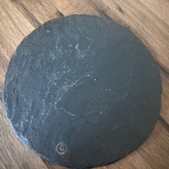 Black Slate Round Serving Board / Placemat