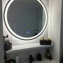 LED Bathroom Mirror 80cm Antifog Defogger Black Frame Image 7